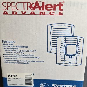 System Sensor SpectrAlert Advance SPR Wall Speaker Red