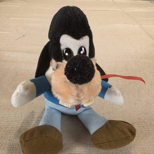 Vintage Disney Mickey's Christmas Carol Goofy Plush Toy Blue Jacket