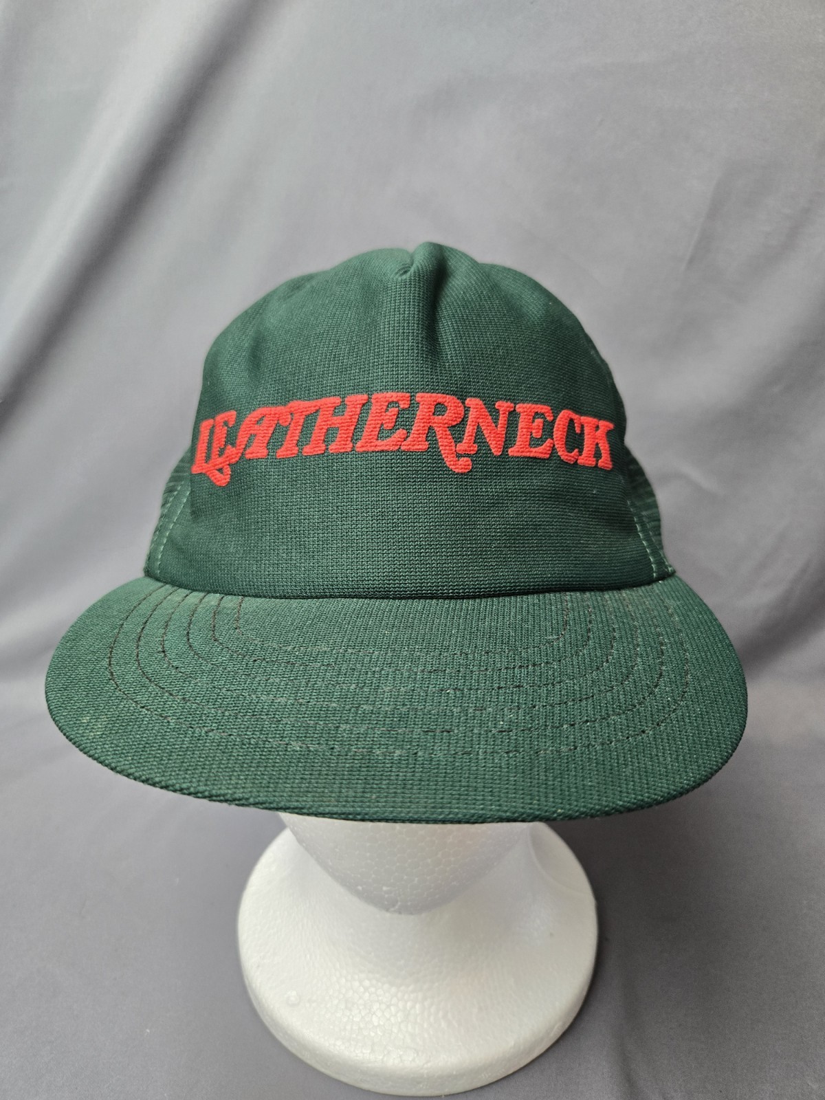 Vintage GHA Trucker SnapBack Mesh “Leather Neck”Made In USA Rare