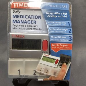 Timex Daily Medication Manager Model 80041 New Pill Box Medication Reminder Box