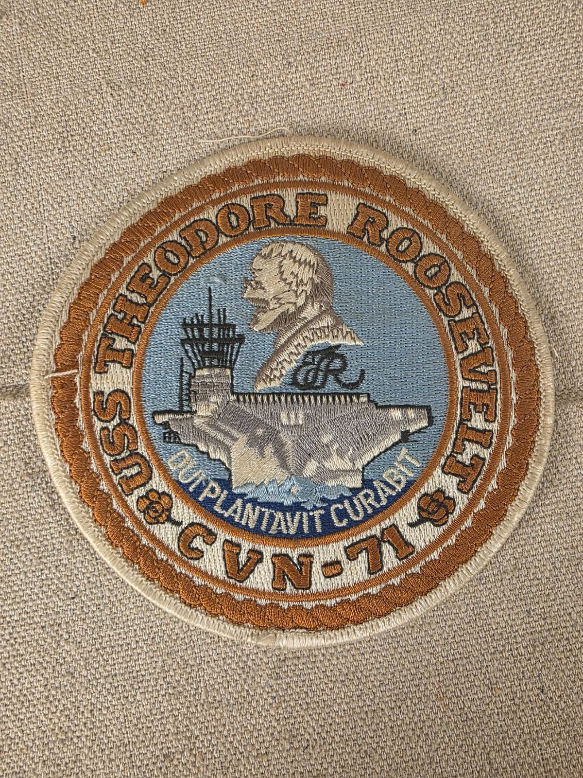 USS Theodore Roosevelt CVN-71 Embroidered Navy Patch Vintage