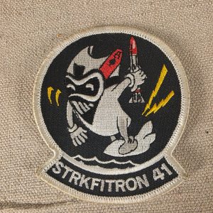 US Navy STRKFITRON 41 Black Aces Embroidered Military Patch
