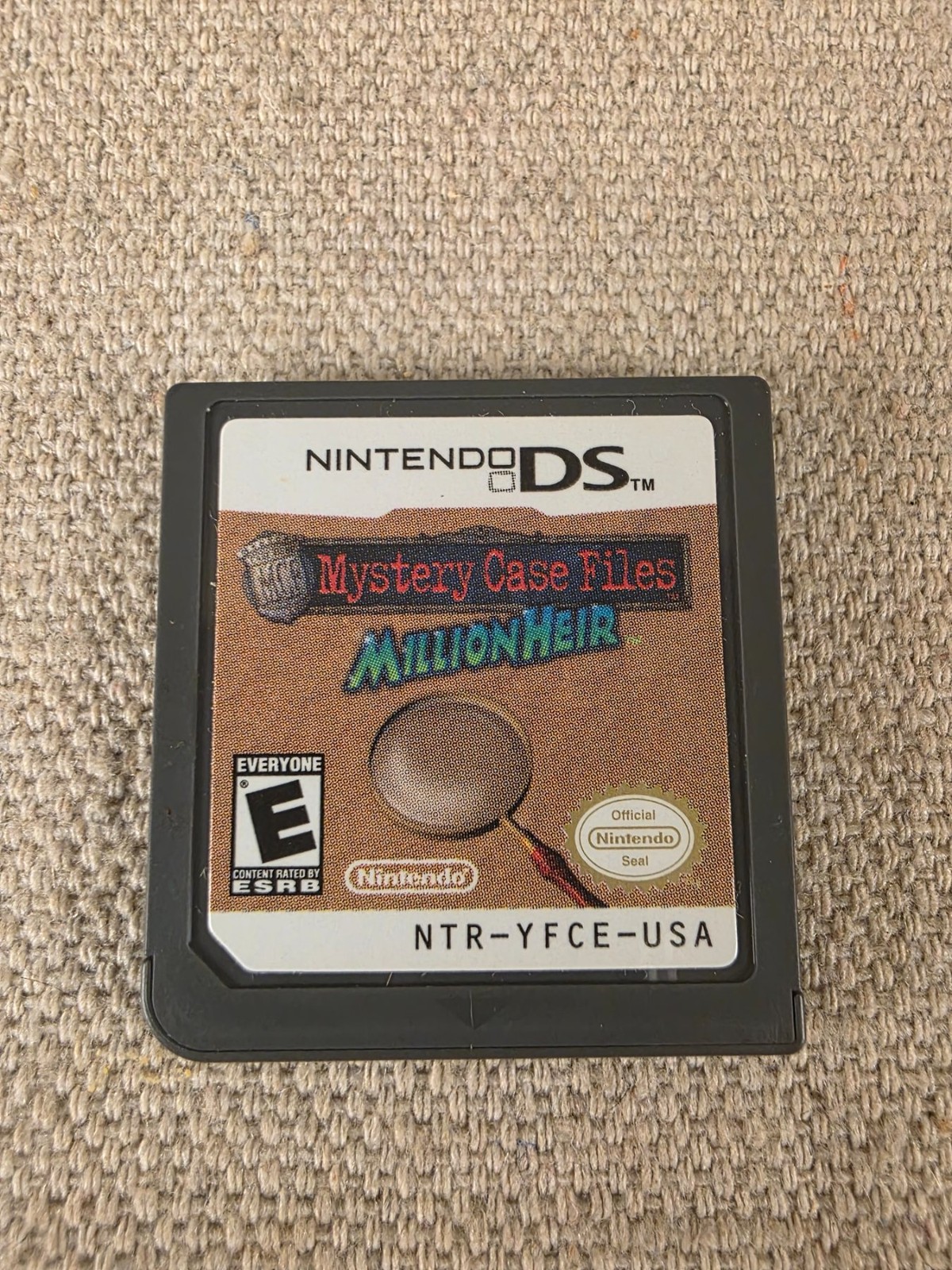 Mystery Case Files MillionHeir Nintendo DS Game Cartridge Only