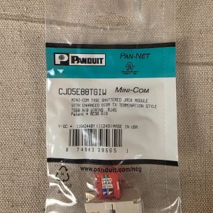 Panduit CJ5E88TGIW Mini-Com TX5E Shuttered Jack Module RJ45 T568 A/B