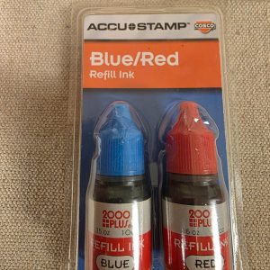 Accu-Stamp Blue and Red Refill Ink 0.35 oz 2000 Plus COSCO