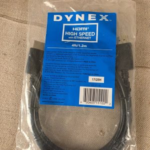 Dynex DX-SF108 4ft HDMI High Speed Cable with Ethernet Black