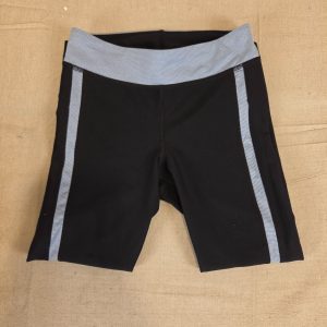 Under Armour Compression Capri Leggings Women XS Black Blue Heat Gear