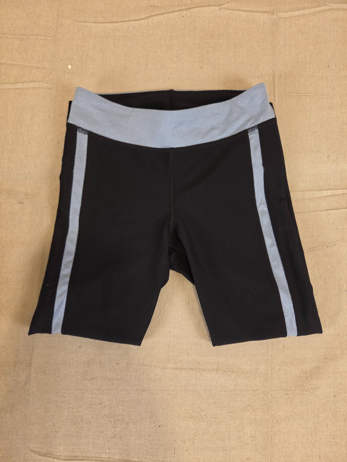 Under Armour Compression Capri Leggings Women XS Black Blue Heat Gear