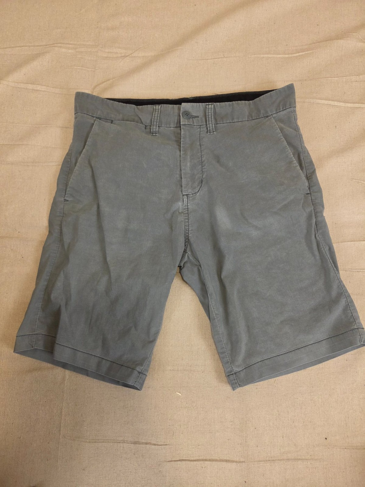 Burnside Men's Chino Shorts Size 32 Gray Casual Cotton Blend