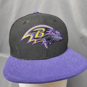 New Era 59FIFTY Baltimore Ravens NFL Flat Brim Hat Size 6 1/2