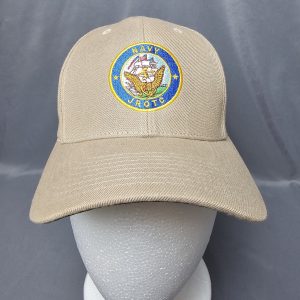 Navy JROTC Hat Cap Adjustable Mens Beige Twill US Casual Baseball Dad