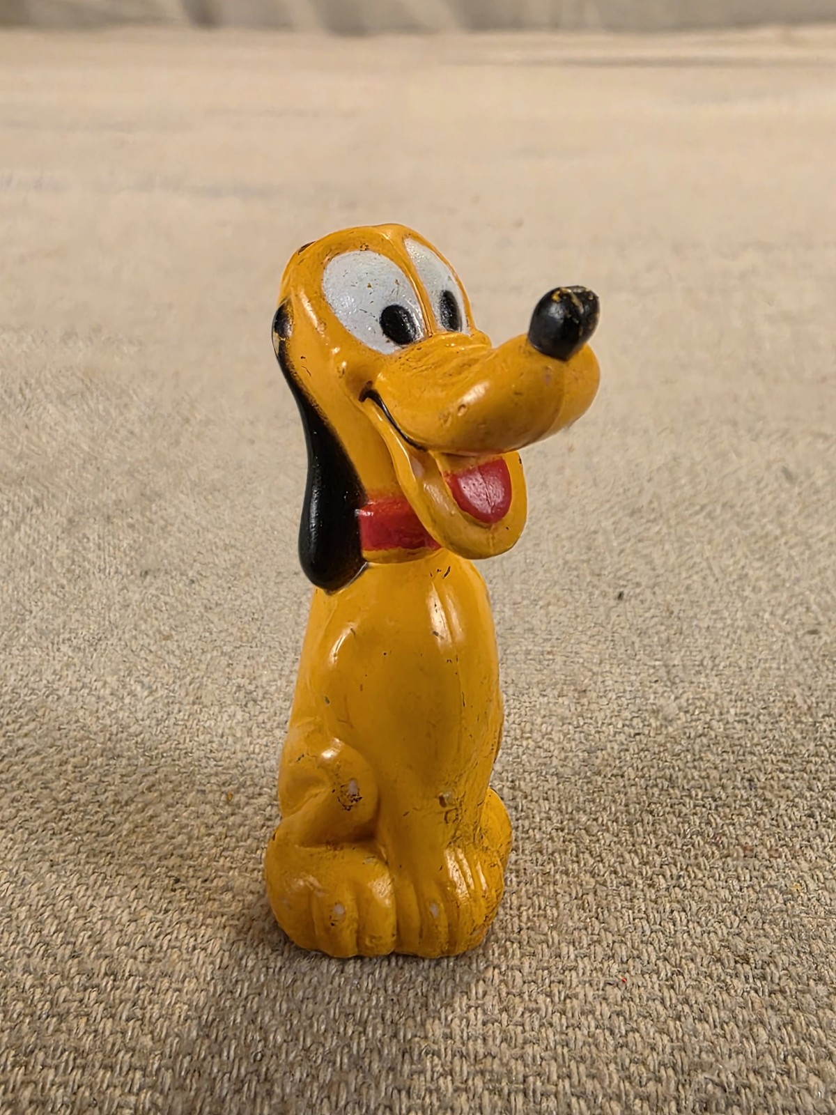 Vintage 70's 80's Walt Disney Plastic Crayon Pencil Topper Pluto Dog