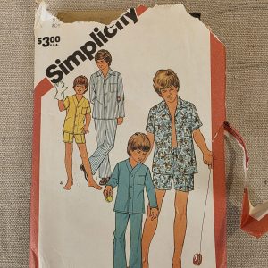 Simplicity 6382 Vintage Boys Pajamas Sewing Pattern Size 8-20
