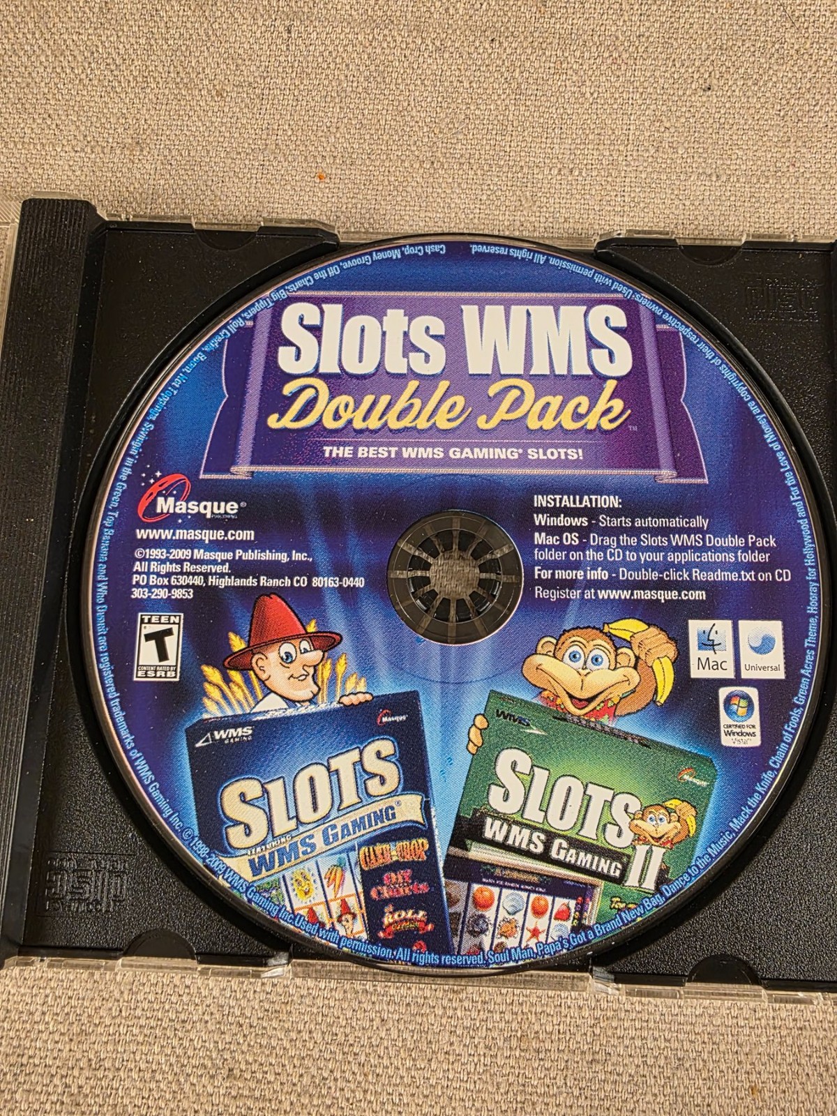 Slots WMS Double Pack PC Game Windows Mac 2009 Casino Slots