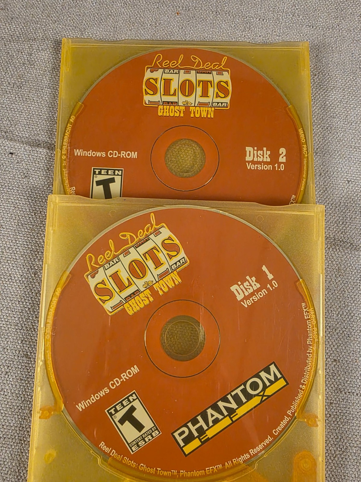 Reel Deal Slots Ghost Town PC Game 2 Discs Windows CD-ROM