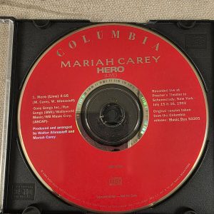 Mariah Carey Hero (Live) CD Single 1993 Columbia Music Box Disc Only