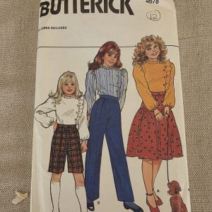 Butterick 4678 Vintage Girls Blouse Skirt Pants Sewing Pattern Size 7-14