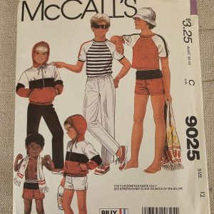 McCall's 9025 Vintage Boys Jacket Top Pants Bathing Suit Sewing Pattern 12