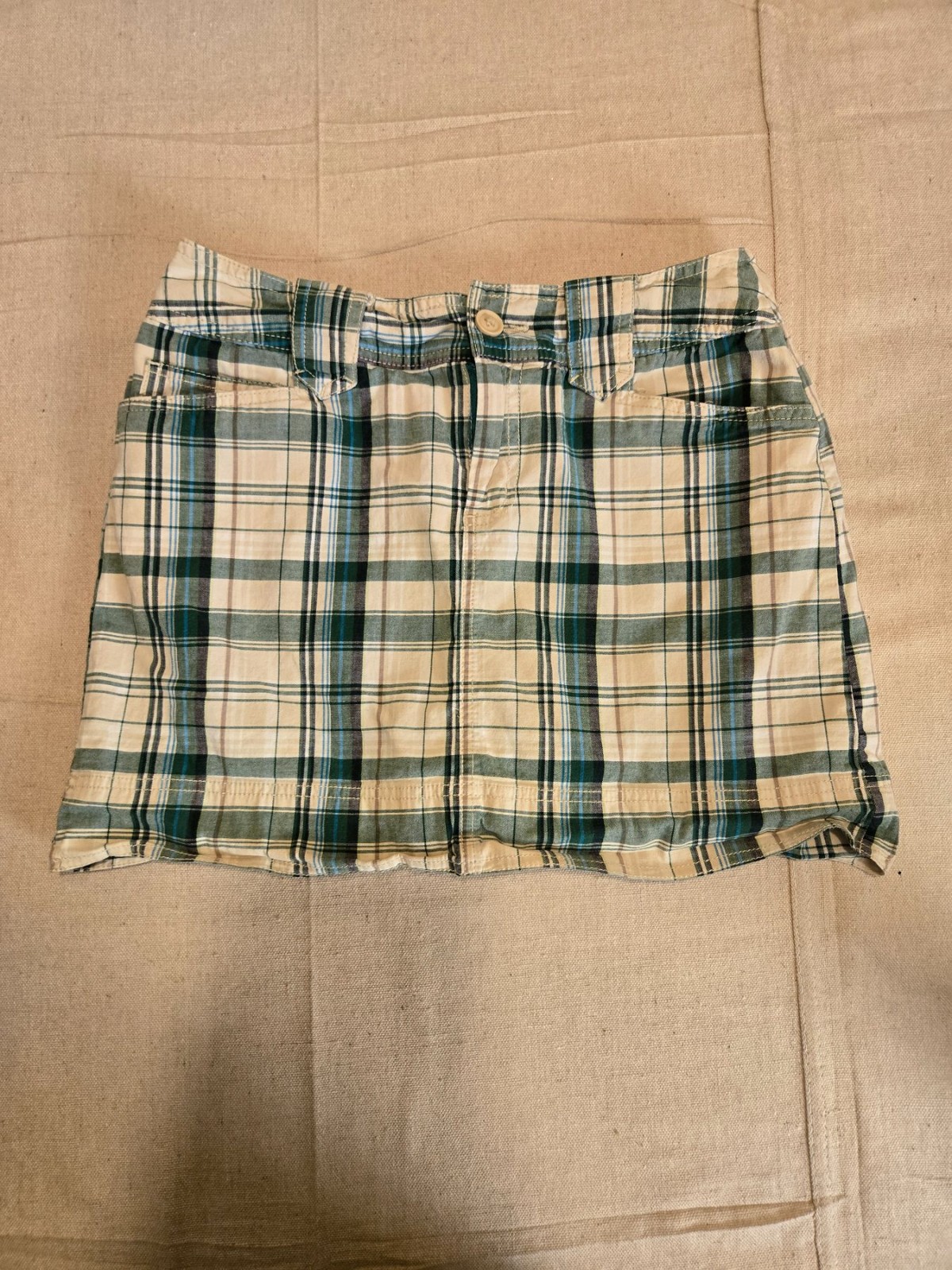 St. John's Bay Petite Plaid Stretch Skort Women Size 8P