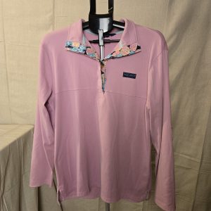Simply Southern Pullover Pineapple Collar Women XL Pink
