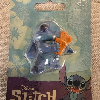 Disney Stitch Mini Figure Holding Present Collectible Toy