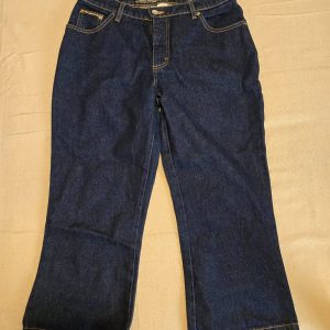 No Excuses Jeanswear Womens Bootcut Jeans Size 11/12 Dark Blue Denim