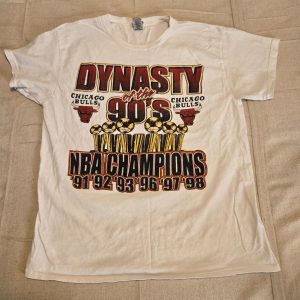 Vintage Chicago Bulls Dynasty of the 90's NBA Champions T-Shirt Large