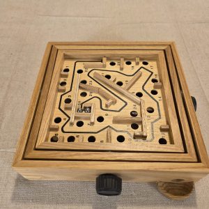 Wooden Labyrinth Maze Game with Steel Balls and Tilt Controls