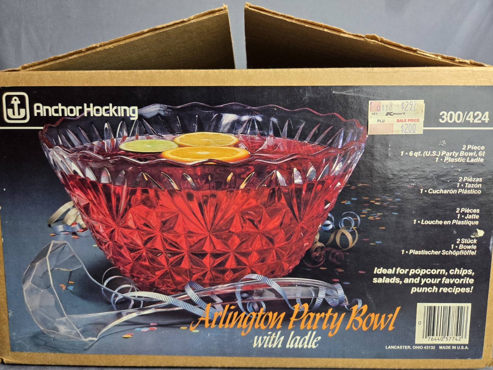 Anchor Hocking Arlington Party Bowl w/ Ladle