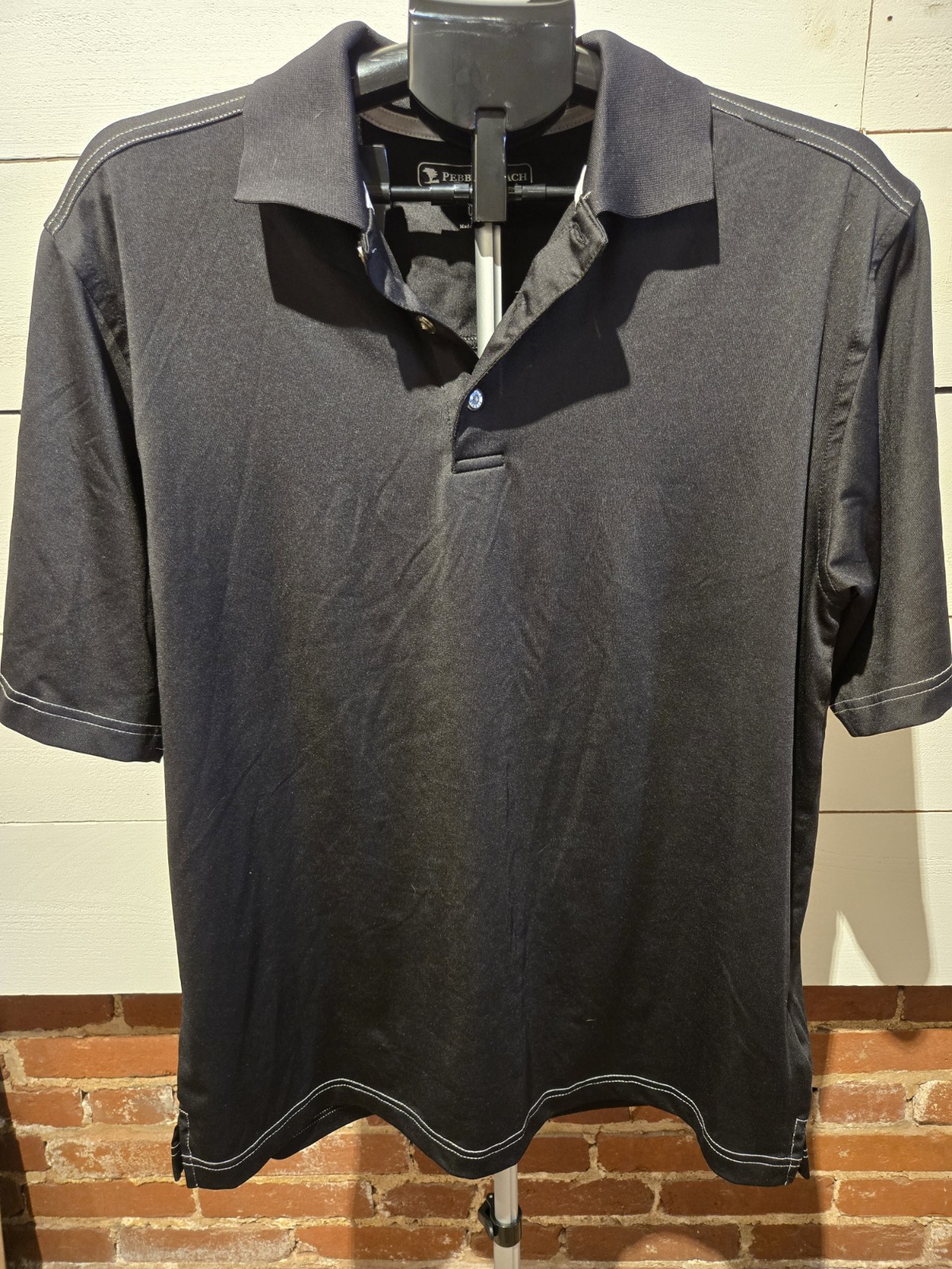 Pebble Beach Performance Polo Shirt – Men’s Medium – Black