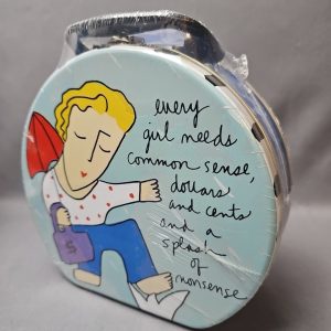 Vintage 2000 Curious Girls Tin with Plush Purse inside Sealed NEW