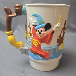 Vintage Walt Disney’s 1990 World On Ice Plastic 3D Cup Mickey Mouse Mug
