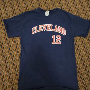 Fruit of the Loom Cleveland 12 T Shirt Mens Medium Navy Blue HD Cotton...
