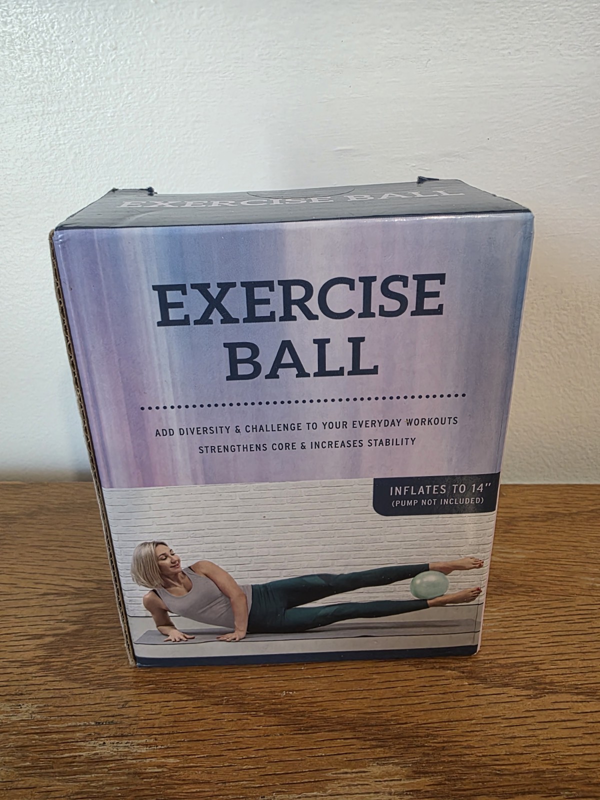 Yoga Ball Inflatable mini workout exercise inflates to 14" new (no pump)