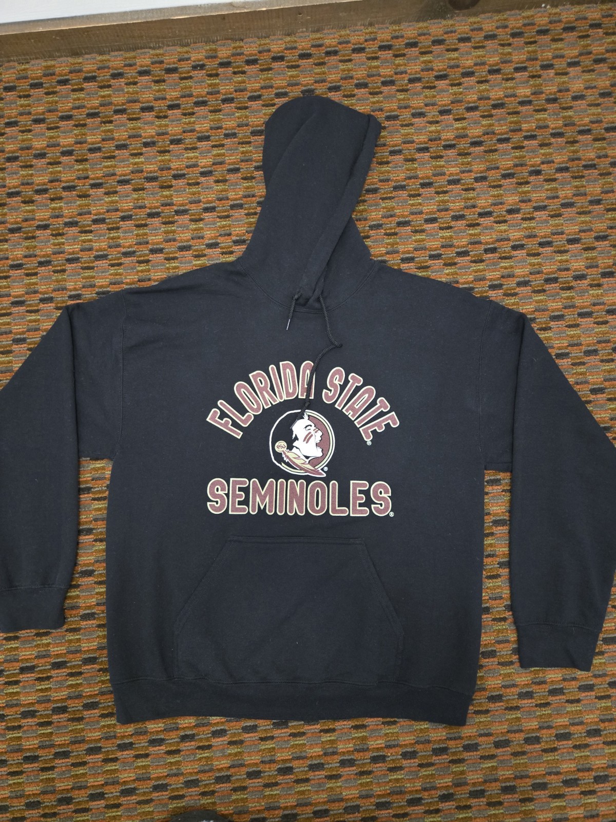 Florida State Seminoles Hoodie Gildan Heavy Blend Black Pullover Hooded...