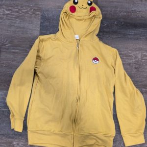 Pokémon Pikachu Full Zip Hoodie Youth LG/G Yellow Ears Poké Ball