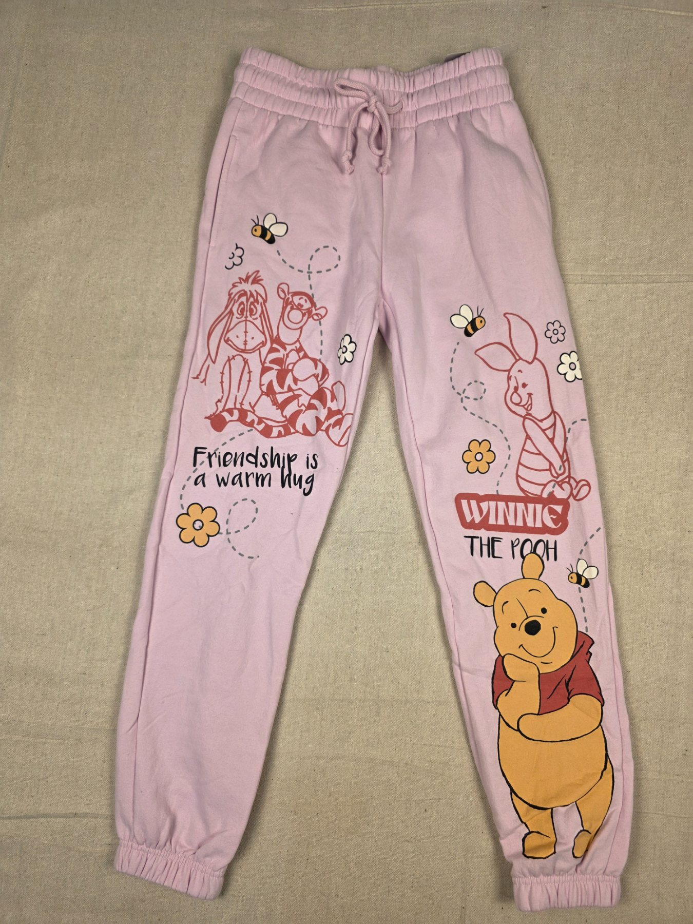 Disney Winnie the Pooh Graphic Jogger Sweatpants Women's XS Pink