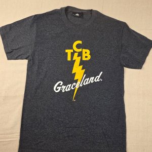 Graceland Elvis Presley TCB Lightning Bolt Graphic T-Shirt Gray