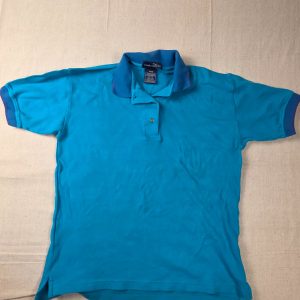 Cumberland Bay Polo Shirt Men's M Teal Blue 100% Cotton Short Sleeve