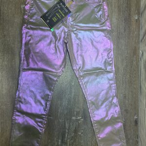 Elite Jeans High Rise Skinny Women's M Metallic Purple Stretch Pants