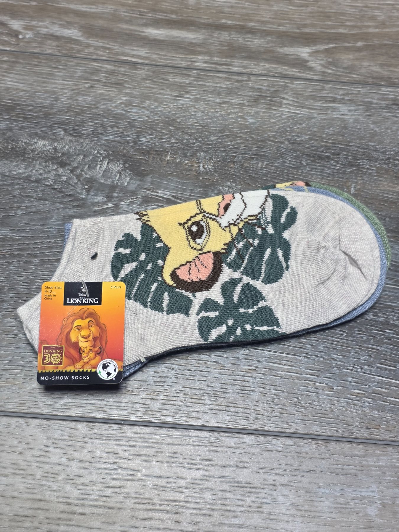 Disney The Lion King 30th Anniversary No Show Socks 3 Pair Women’s 4-10