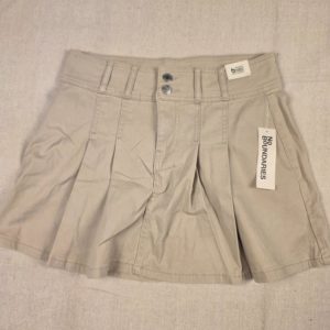 No Boundaries Pleated Mini Skirt Juniors S 4-6 Khaki