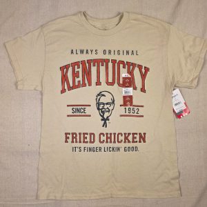 KFC Kentucky Fried Chicken Graphic T-Shirt Men's M Sand Short Sleeve