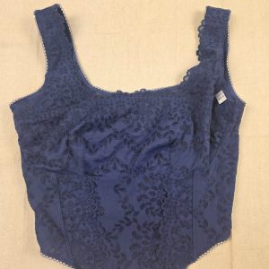 PINK Victoria's Secret Lace Corset Tank Top Women's S-DD Navy Blue
