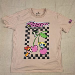 Powerpuff Girls Graphic T-Shirt Women's M Beige Cartoon Network
