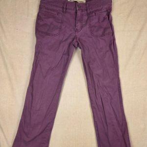 Gap Low Rise Cropped Pants Women's 4 Purple Raw Hem
