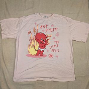 Hot Stuff Little Devil Graphic T-Shirt Men's S Pink 2023