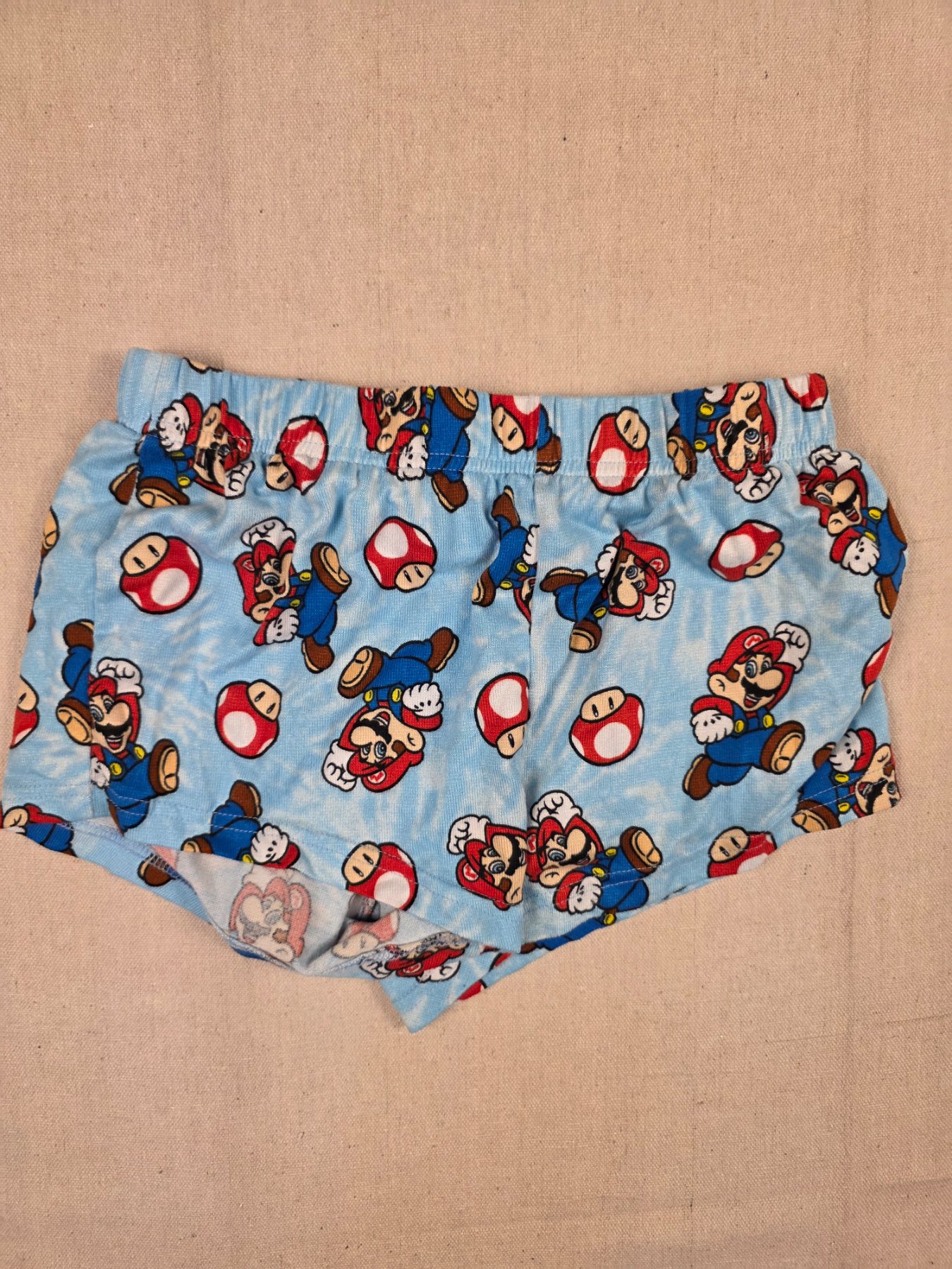 Super Mario Pajama Sleep Shorts Women's Juniors XS Blue