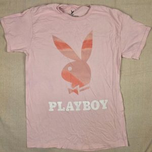 Playboy Bunny Logo Graphic T-Shirt Unisex Adult M Pink Cotton