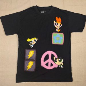 Powerpuff Girls Super Fierce Graphic T-Shirt Juniors XS Black Cartoon Network
